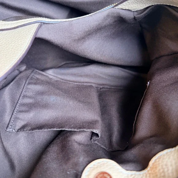 Coach Grace Hobo Beige Pebble Leather Shoulder Bag F31987 Gold Hardware - Picture 9 of 12